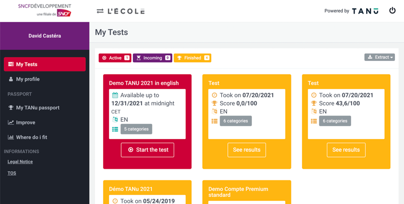 Personnalisation de TANU