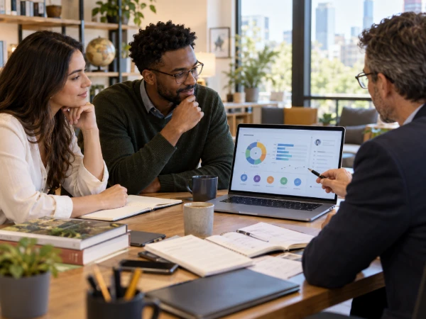 Des salariés au bilan de leur évaluation numérique
